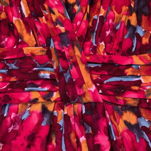 Jones New York Dress Women's 4 Floral Multicolor Sleeveless A-Line Dress Bold - Picture 3 of 5